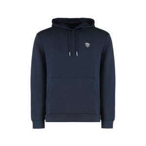 EA7 Emporio Armani Logo Hooded Sweatshirt Men BLUE T-Shirts